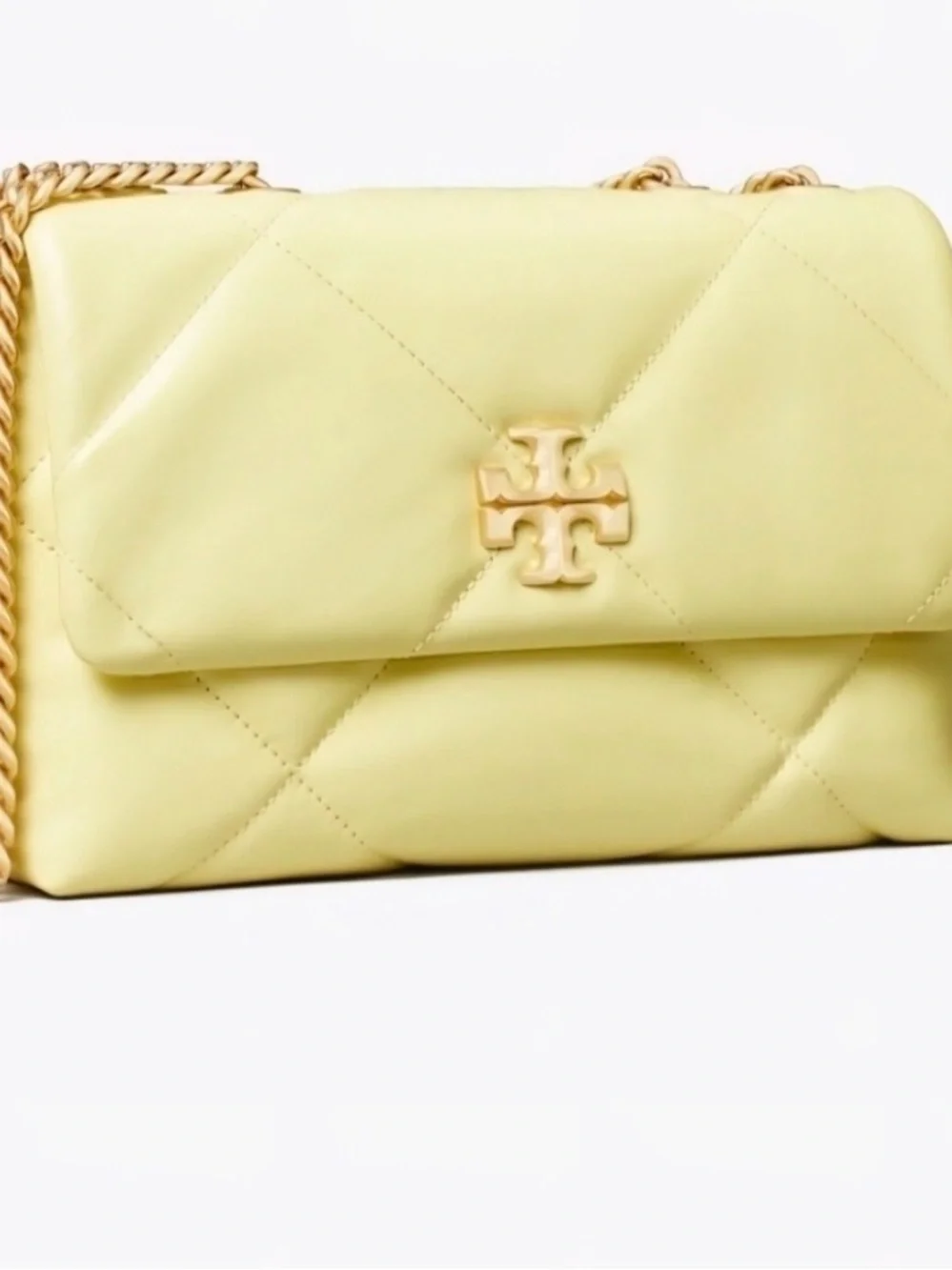 Tory Burch Kira Diamond Quilt Small Convertible Shoulder Bag Frozen Zest
